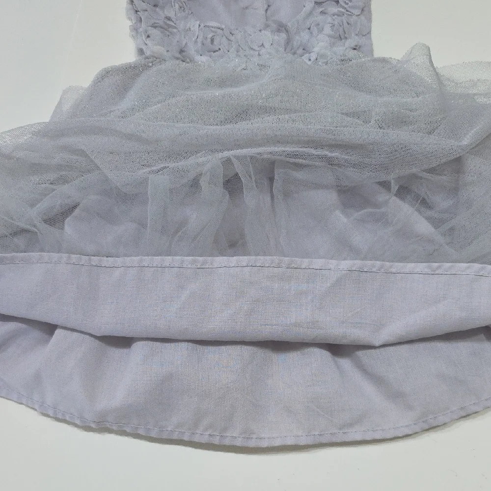 First Impressions Gray Tulle Occasion Dress Baby Girl 12M Floral Holiday Party